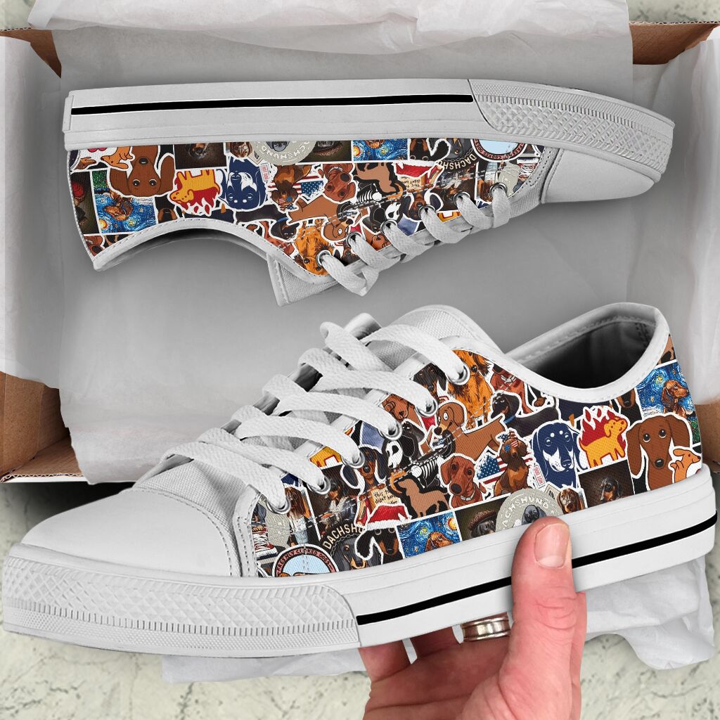 Dachshund Stickers - Low Top Shoe - Love Love Top Shoes