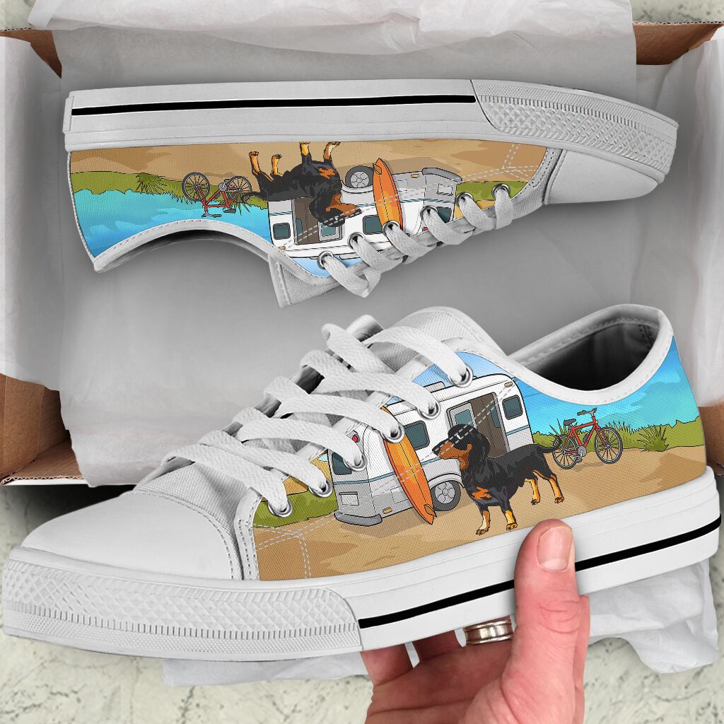 Dachshund And Camper Home- Low Top Shoe - Love Low Top Shoes