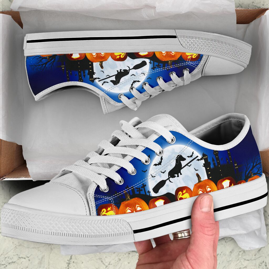 Dachshund And Broom - Low Top - Nnd Shoe - Love Love Top Shoes