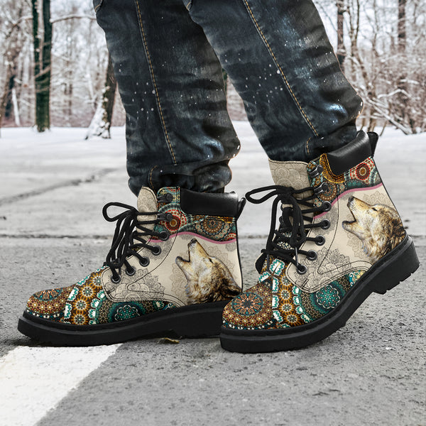 Wolves - Vintage Mandala Asboot Sky 2 - Love All Season Boots