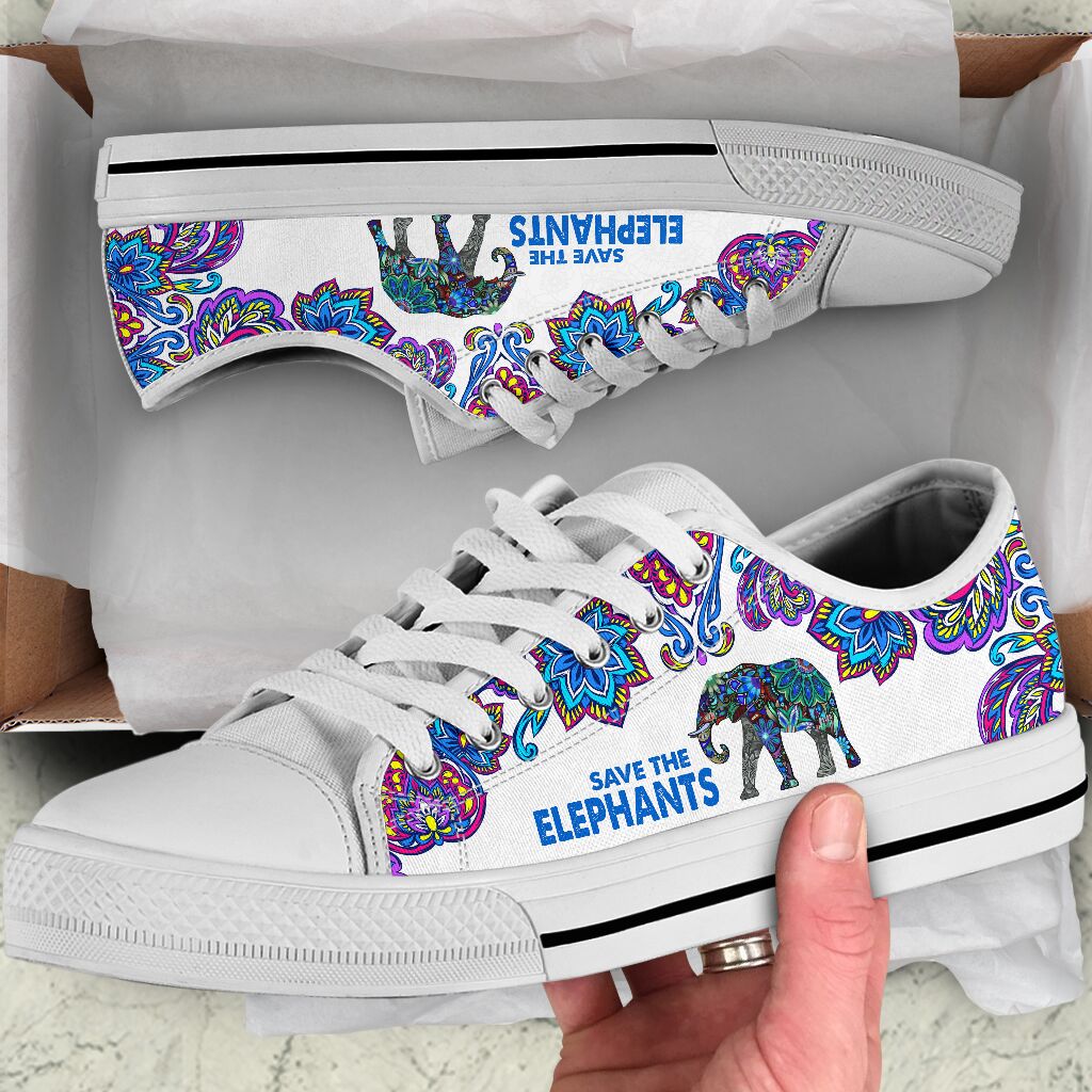 Save The Elephants Low Top Shoes