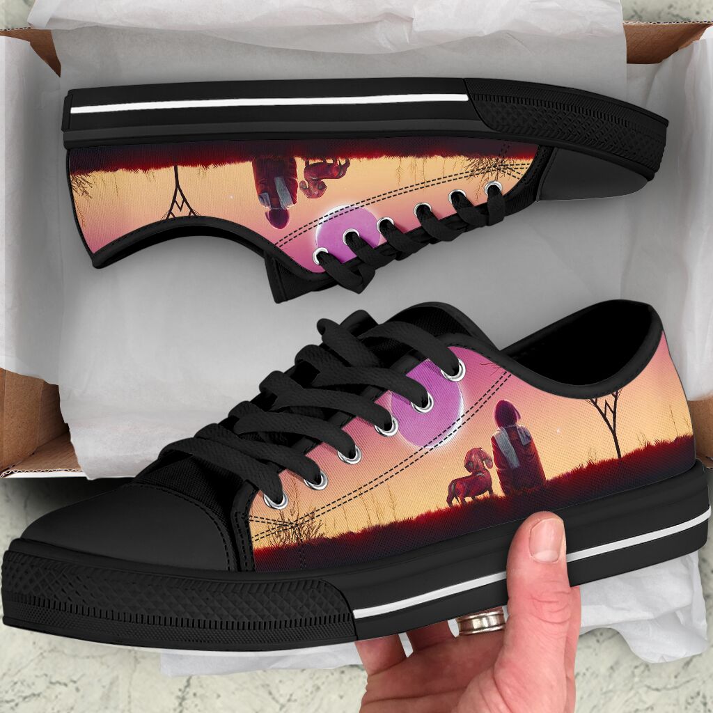 Dachshund Sunset - Low Top Shoe - Love Love Top Shoes