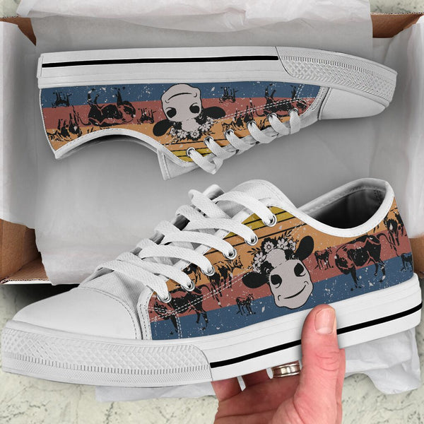 Low Top - Cows - Vintage Shoe - Love Love Top Shoes