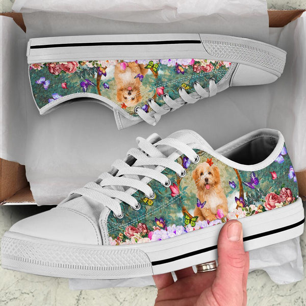 Shih Tzu Garden Color - Low Top Shoe - Love Low Top Shoes