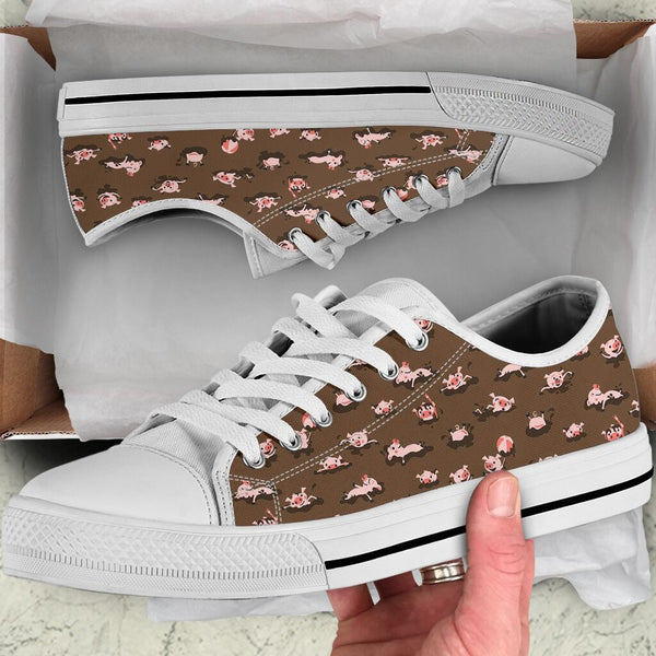 Pig - Pattern Funny Lovely Low Top Shoes