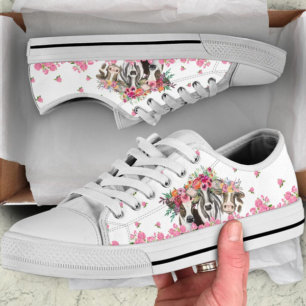 Cow Flower - Low Top Shoe - Love Love Top Shoes