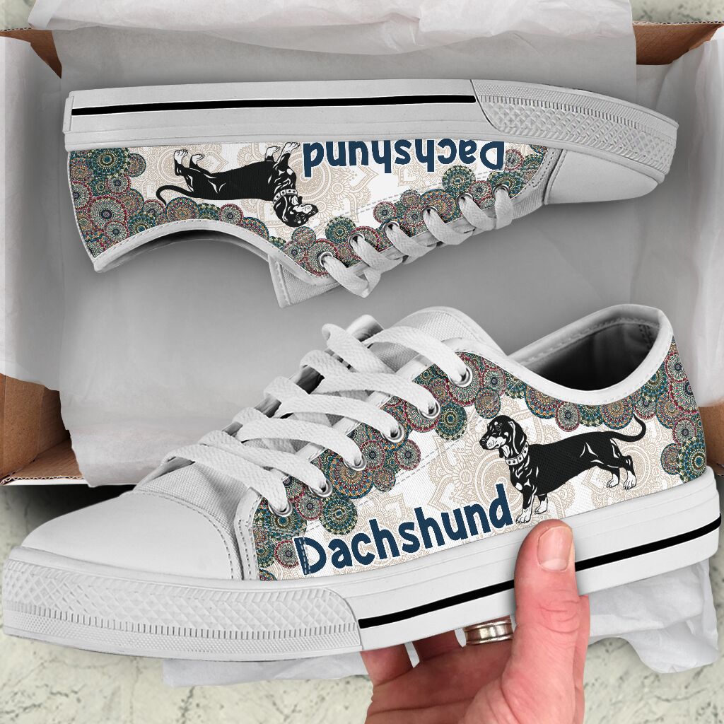 Dachhund Mandala - Low Top Shoe - Love Love Top Shoes