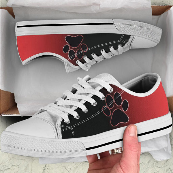 Dog Paw Gradient Halftone - Low Top Shoe - Love Love Top Shoes