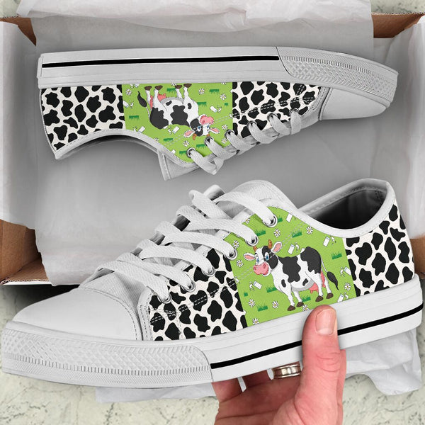 Cow Pattern Cute - Low Top Shoe - Love Love Top Shoes