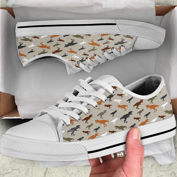 Dinosaurs Pattern Low Top Shoes