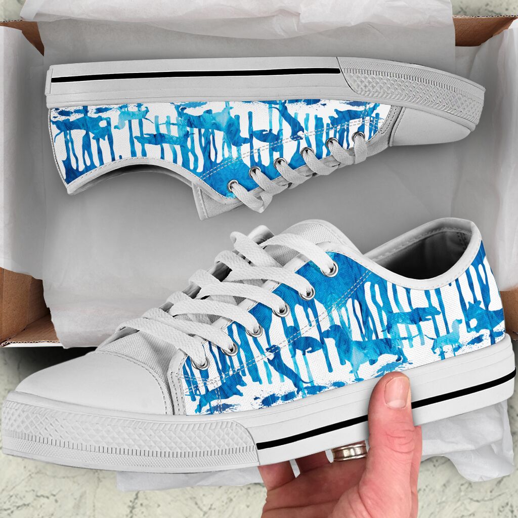 Dachshund Paint Dripping - Low Top Shoe - Love Love Top Shoes
