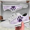 Dog Paw Purple Flower - Low Top Shoe - Love Love Top Shoes