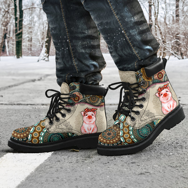 Pig - Vintage Mandala Asboot Sky 2 - Love All Season Boots