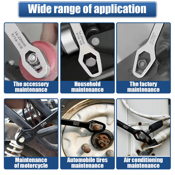 8-22Mm Universal Torx Wrench Board Adjustable Double-Head Torx Spanner Self-Tightening Glasses Wrench Multi-Purpose Hand Tools