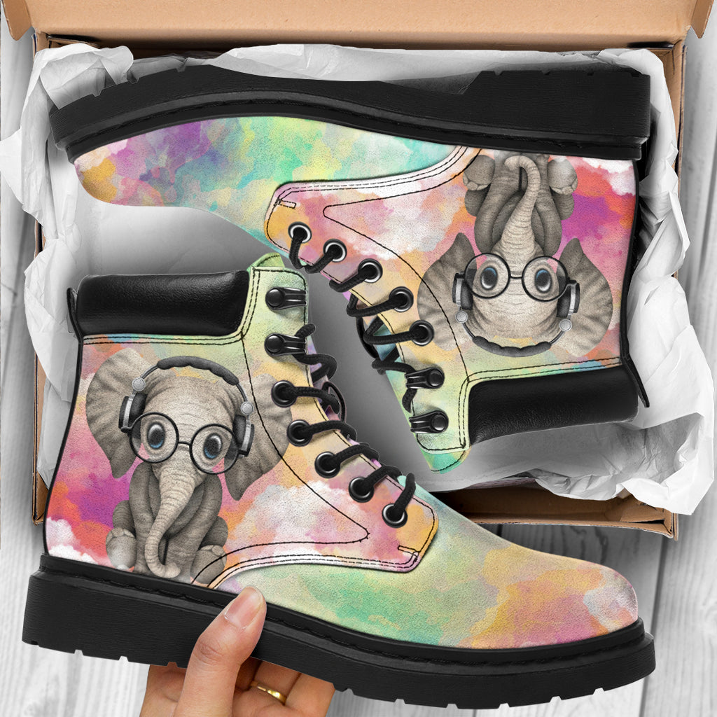 Elephant Sky Watercolor Asboot - Love All Season Boots
