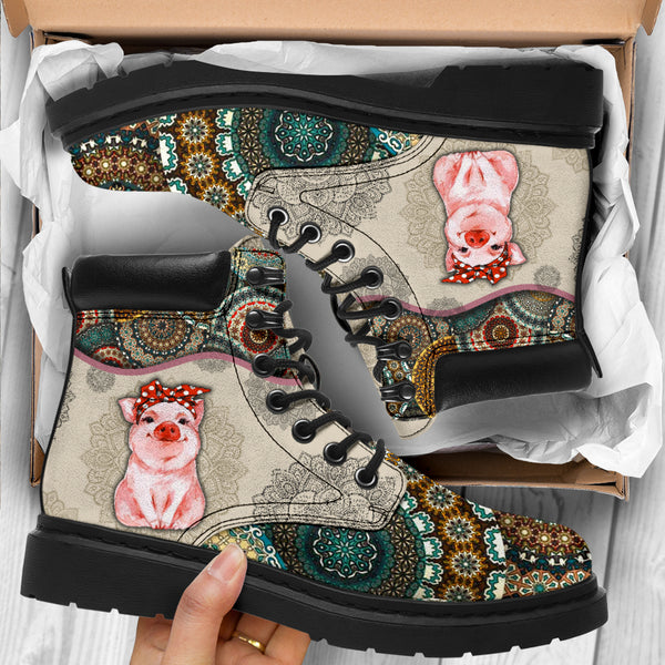 Pig - Vintage Mandala Asboot Sky 2 - Love All Season Boots