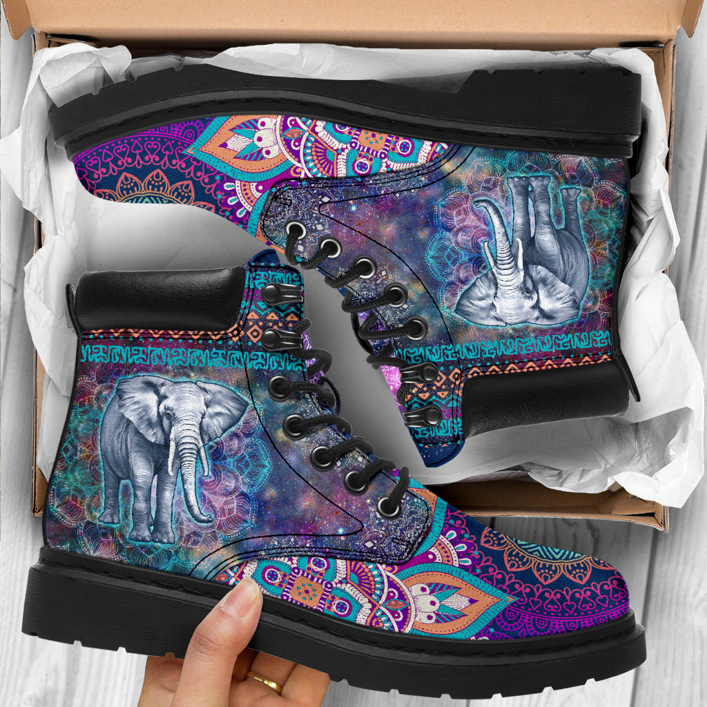 Elephant Galaxy Mandala Boot Sky - Love All Season Boots