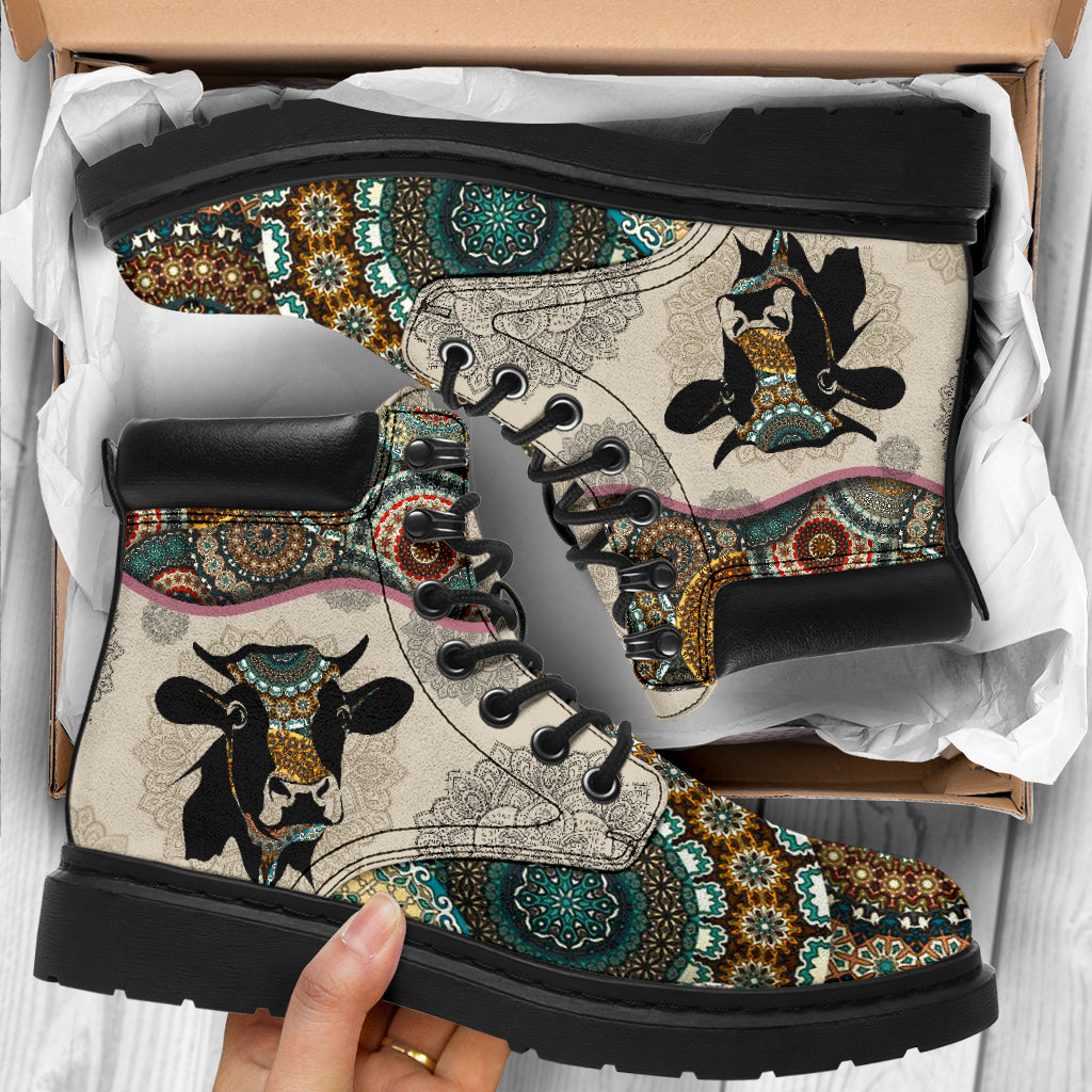 Cow - Vintage Mandala Asboot Sky - Love All Season Boots