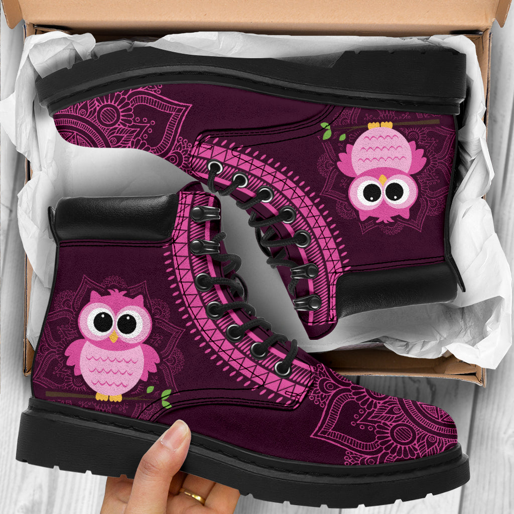 Owl Mandala Asboots - Love All Season Boots