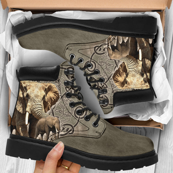 Elephant Celtic Knot Asboots - Love All Season Boots