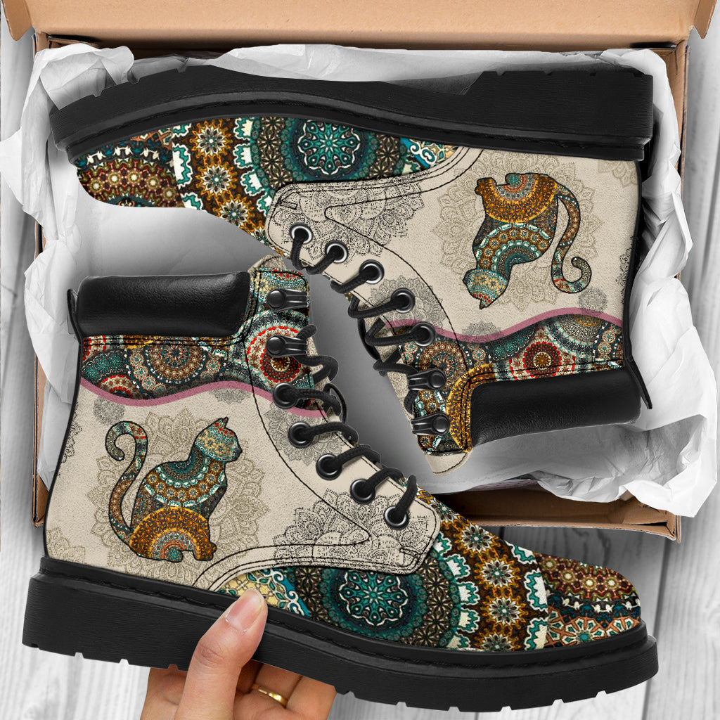 Cat - Vintage Mandala Asboot Sky - Love All Season Boots