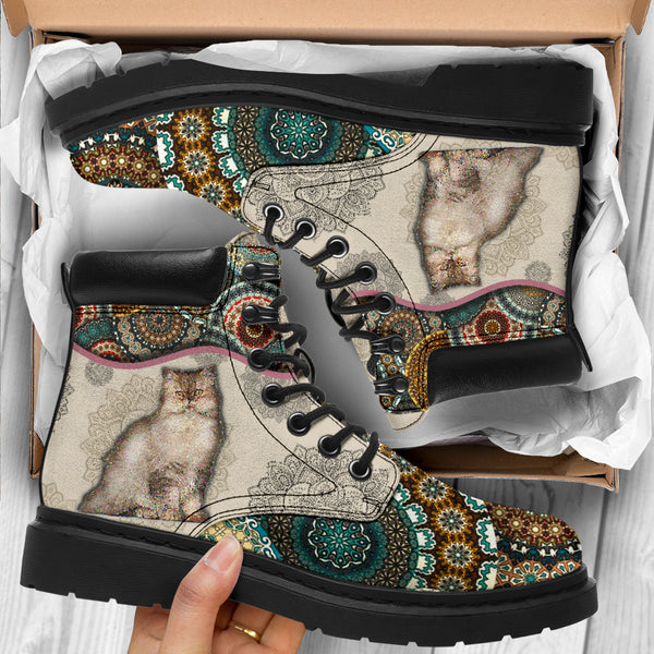 Persians Cat - Vintage Mandala Asboot Kd - Love All Season Boots