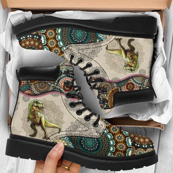 Dinosaurs - Vintage Mandala Asboot Sky - Love All Season Boots