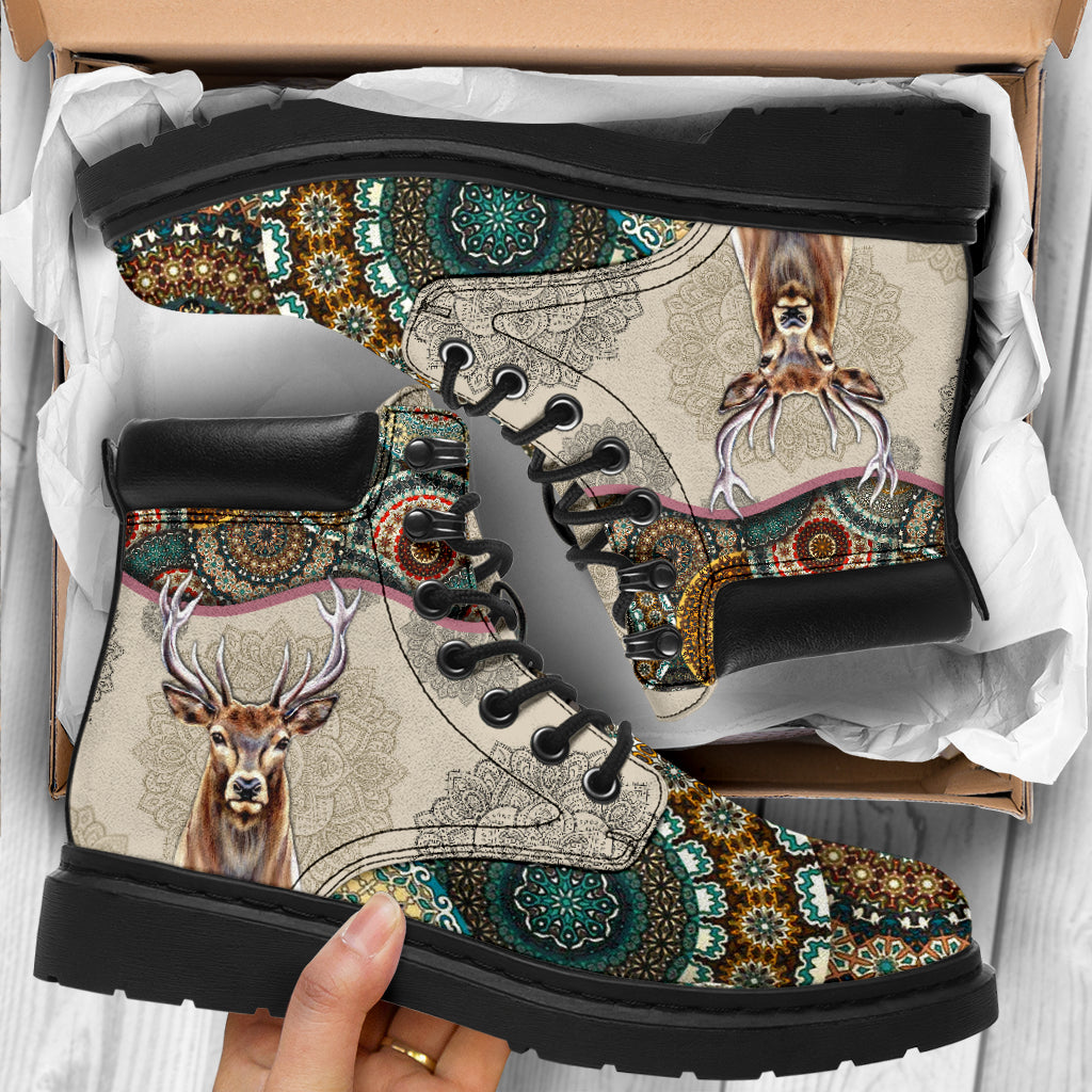 Deer - Vintage Mandala Asboot Sky - Love All Season Boots