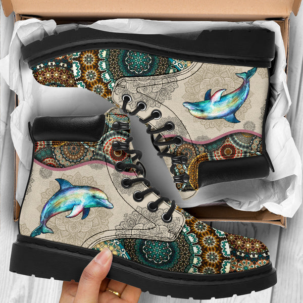 Dolphin - Vintage Mandala Asboot Sky 2 - Love All Season Boots