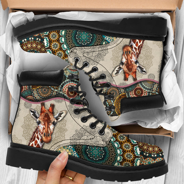 Giraffe - Vintage Mandala Asboot Sky - Love All Season Boots