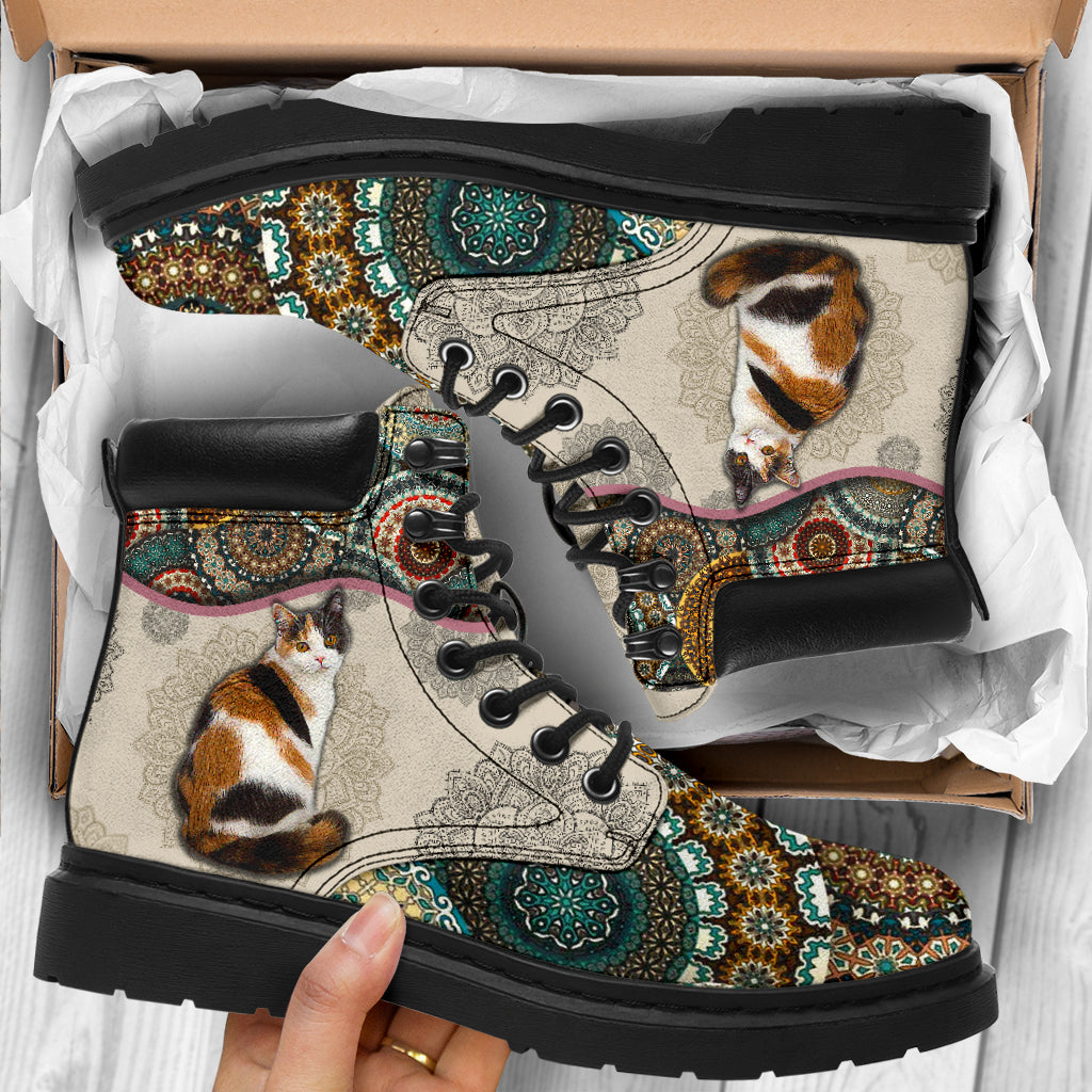 Calico Cat - Vintage Mandala Asboot Kd - Love All Season Boots