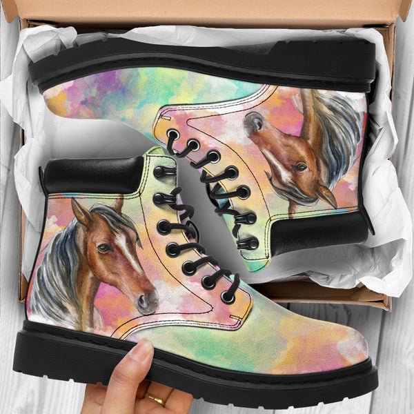 Horse Sky Watercolor Asboots- Love All Season Boots