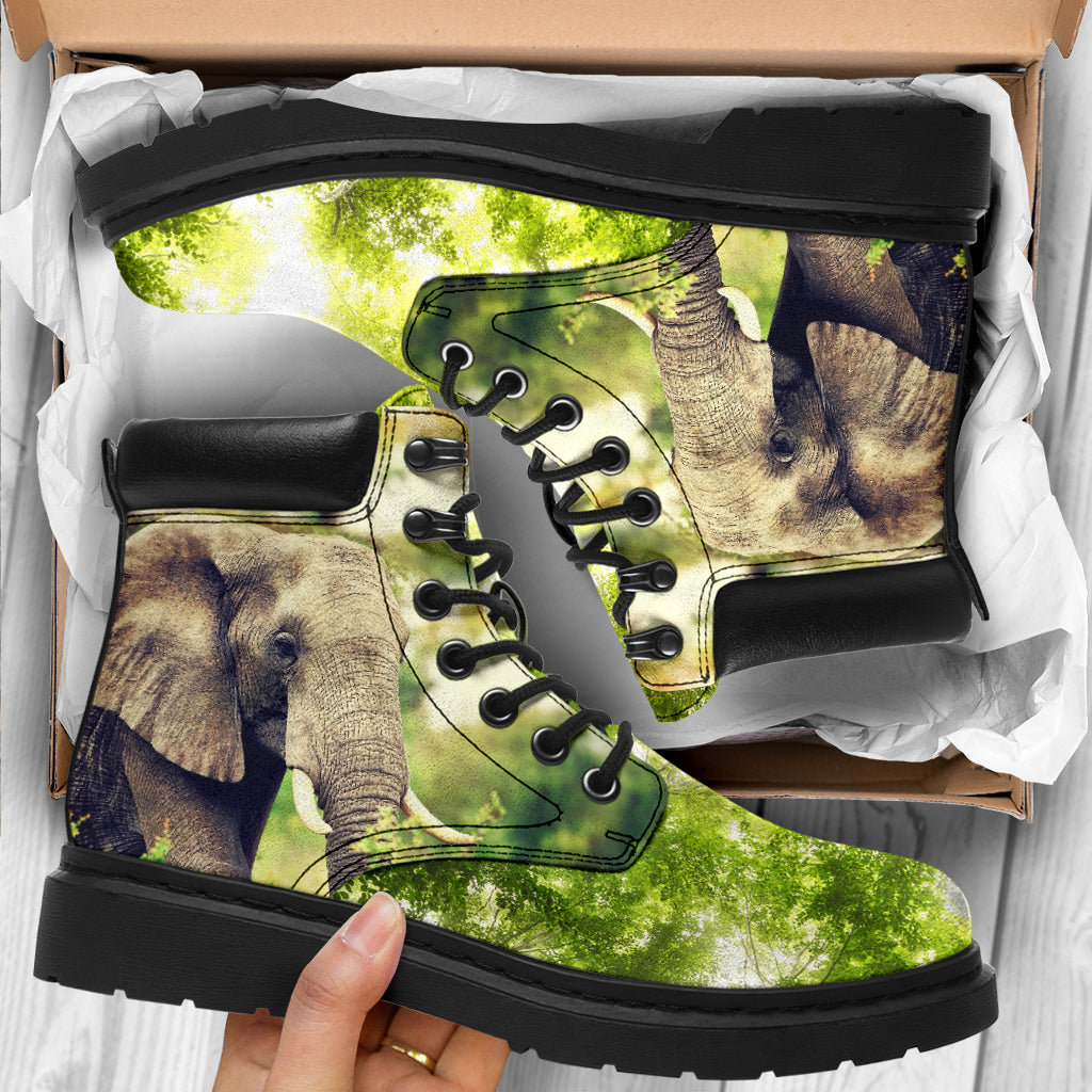 Elephant Wallpaper Asboots - Love All Season Boots