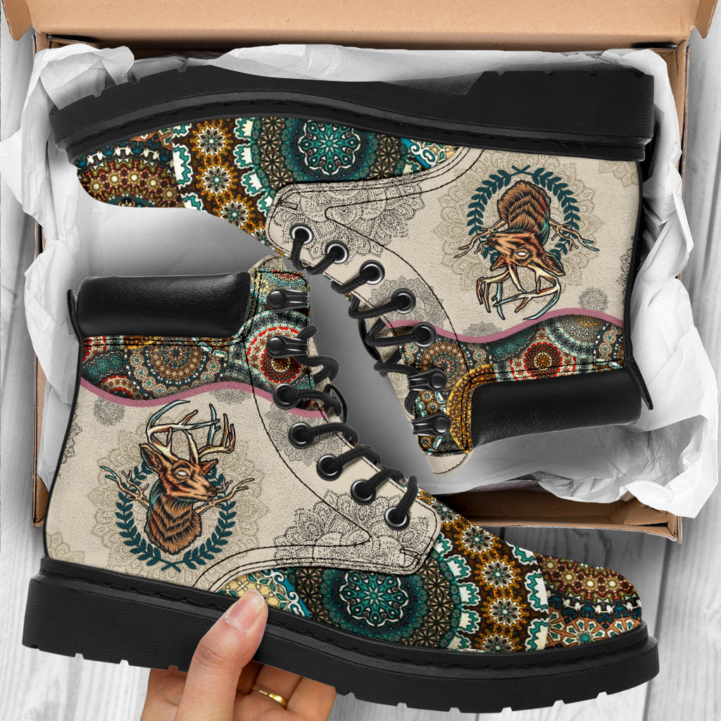 Deer - Vintage Mandala Asboot Sky 2- Love All Season Boots
