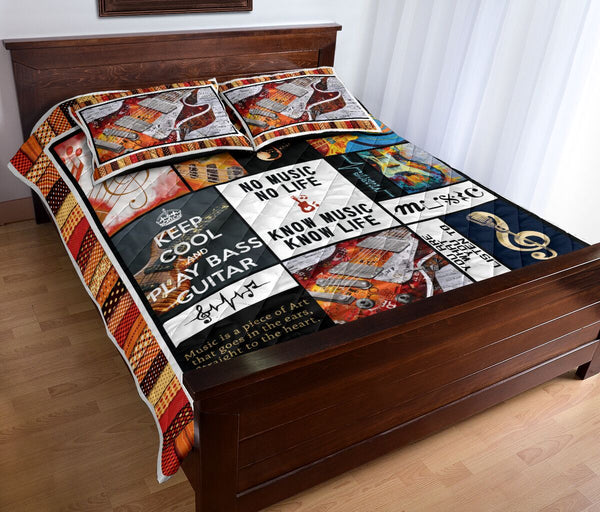 Bass Guitar No Music No Life QBS Quilt Bed Set Bedroom Decoration Twin/Queen/King Size Bedding