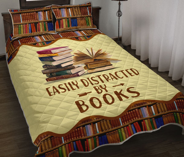 Book Easily Distracted QBS Comfortable Quilt Bedding Set Bedroom Decoration Twin/Queen/King Size Bedding