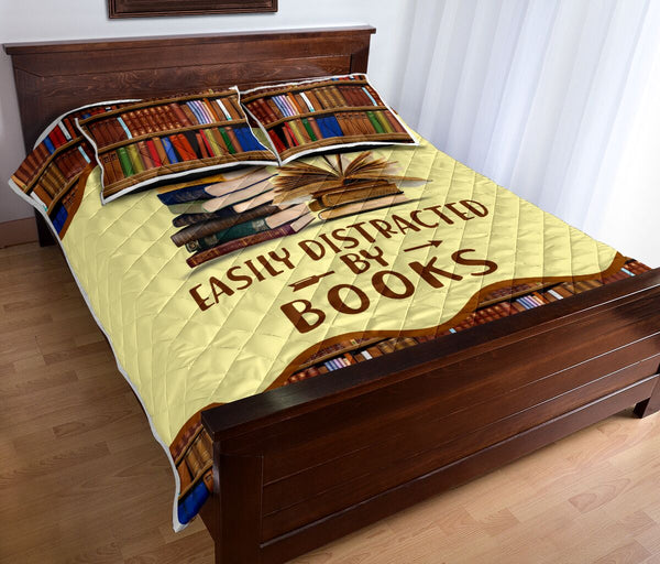 Book Easily Distracted QBS Comfortable Quilt Bedding Set Bedroom Decoration Twin/Queen/King Size Bedding