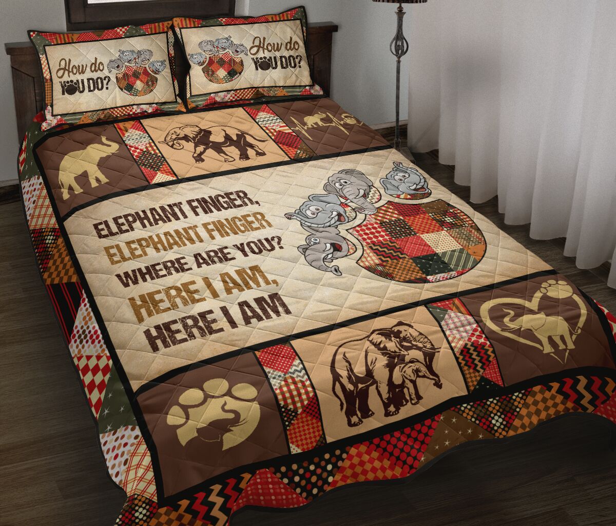 Elephant Finger Family QBS Quilt Bedding Set Bedroom Decoration Twin/Queen/King Size Bedding