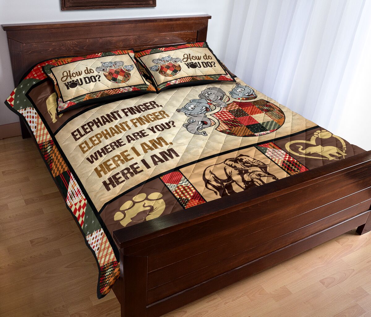 Elephant Finger Family QBS Quilt Bedding Set Bedroom Decoration Twin/Queen/King Size Bedding