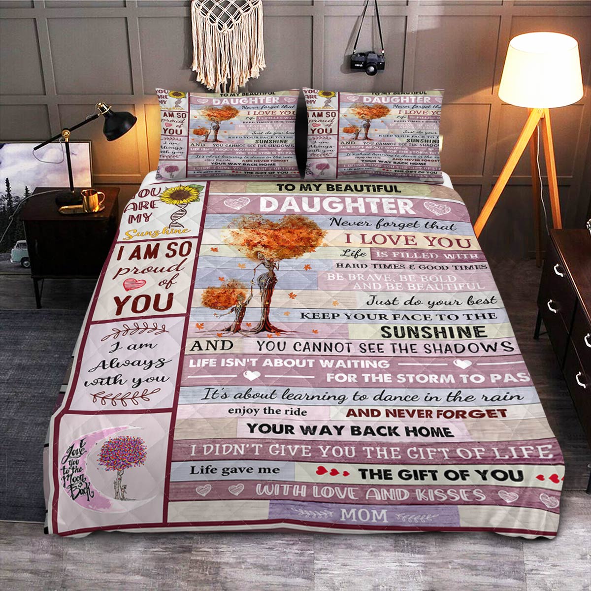 FDT To My Daughter  Quilt Bedding Set
