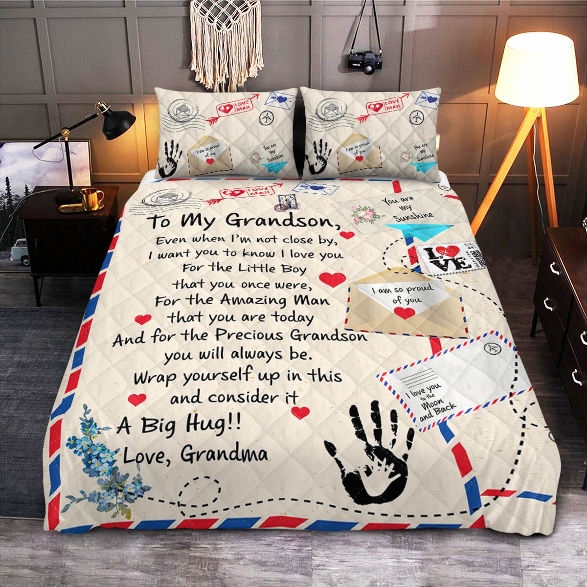 FGS To Grandson  Quilt Bedding Set