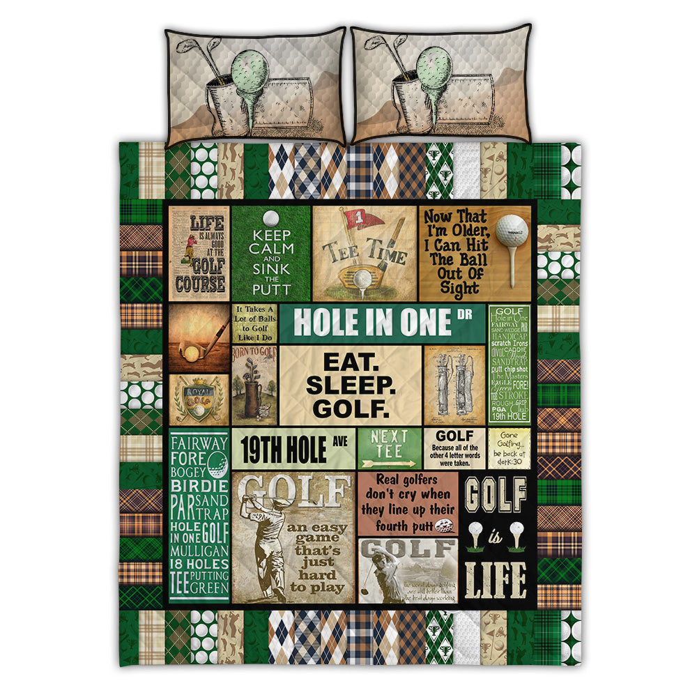zbigtee Golf Pattern Sport QBS Comfy Funny Bed Quilt Bed Set Bedding Set Sport