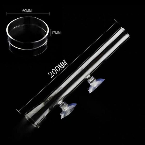 6 Size Glass Aquarium Feeder Tube Dish Transparent Fish Tank Shrimp Snail Food Feeder Bowl Aquarium Feeding Accessories