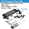 NICREW  32-74cm Planted Aquarium LED Lighting Lamp 110V-240V Automated Timer Dimmer Fish Tank Light for Aquarium