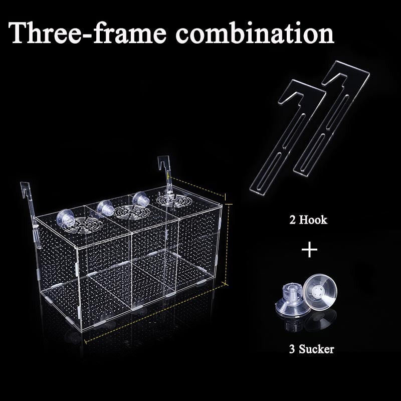 Fish Tank Aquarium Box Small Fish Isolation Net Tropical Fish Breeding Box Production Box Acrylic Aquarium Supplies 30X20X20CM