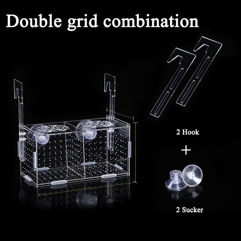 Fish Tank Aquarium Box Small Fish Isolation Net Tropical Fish Breeding Box Production Box Acrylic Aquarium Supplies 30X20X20CM