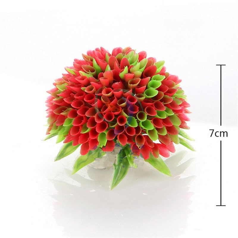 Plastic 1pcs/ Artificial Aqua turf Ornaments Simulation Plant Aquarium Decorative landscape Accessories Aquatic plants