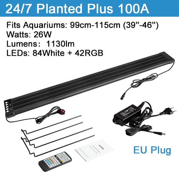 NICREW  32-74cm Planted Aquarium LED Lighting Lamp 110V-240V Automated Timer Dimmer Fish Tank Light for Aquarium