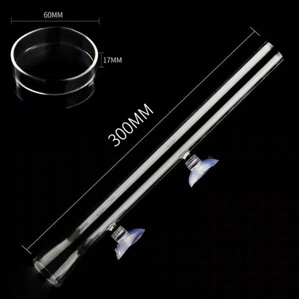 6 Size Glass Aquarium Feeder Tube Dish Transparent Fish Tank Shrimp Snail Food Feeder Bowl Aquarium Feeding Accessories