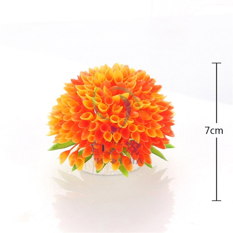 Plastic 1pcs/ Artificial Aqua turf Ornaments Simulation Plant Aquarium Decorative landscape Accessories Aquatic plants